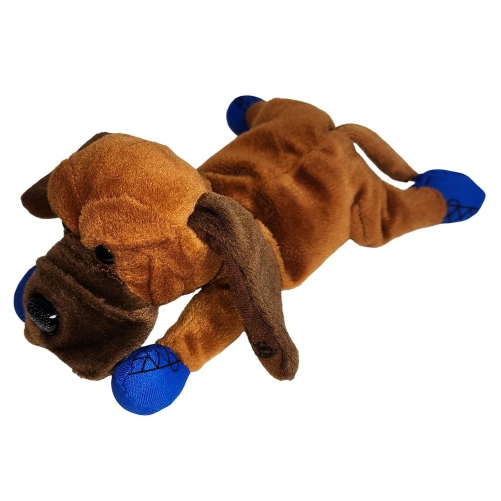 Rare HTF Vintage Grand Casino Dog Plush Bean Bag Stuffed Animal Shoes Advertisin